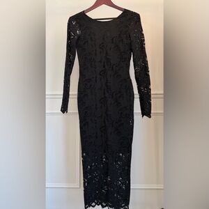 H&M Black Long Sleeve Lace Dress